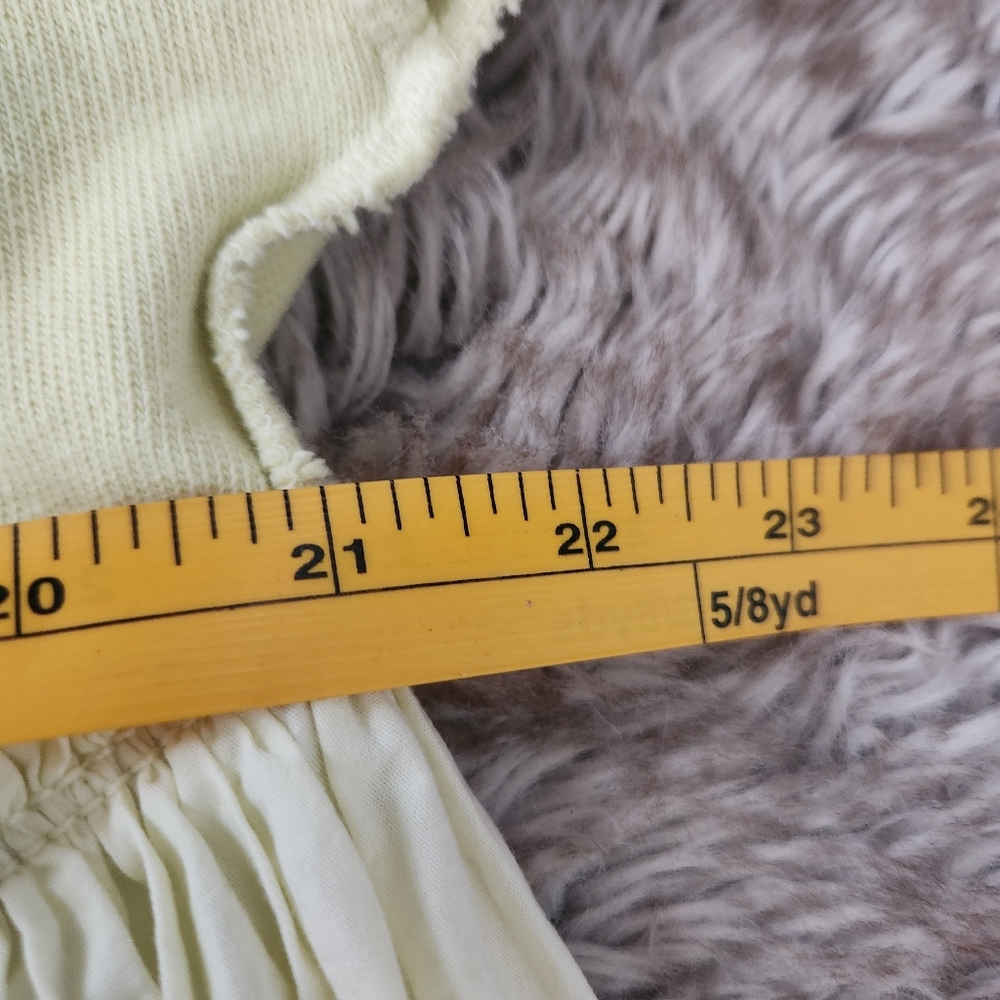 Free People Catalina Mini Dress Yellow Short Sleeve Gathered Bust Women's Medium - Picture 12 of 13